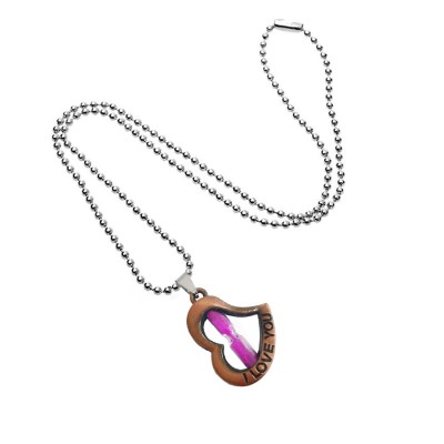 Heart Sand Timer Pendant By Menjewell